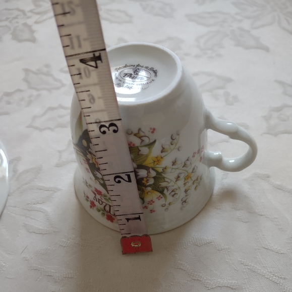 Vintage Carlsbad Boheme Thun Czech fine porcelain cup + saucer floral painted - Picture 5 of 10